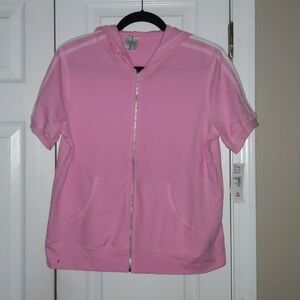 Silver Wear pink zip up hoodie  Sz M NWT